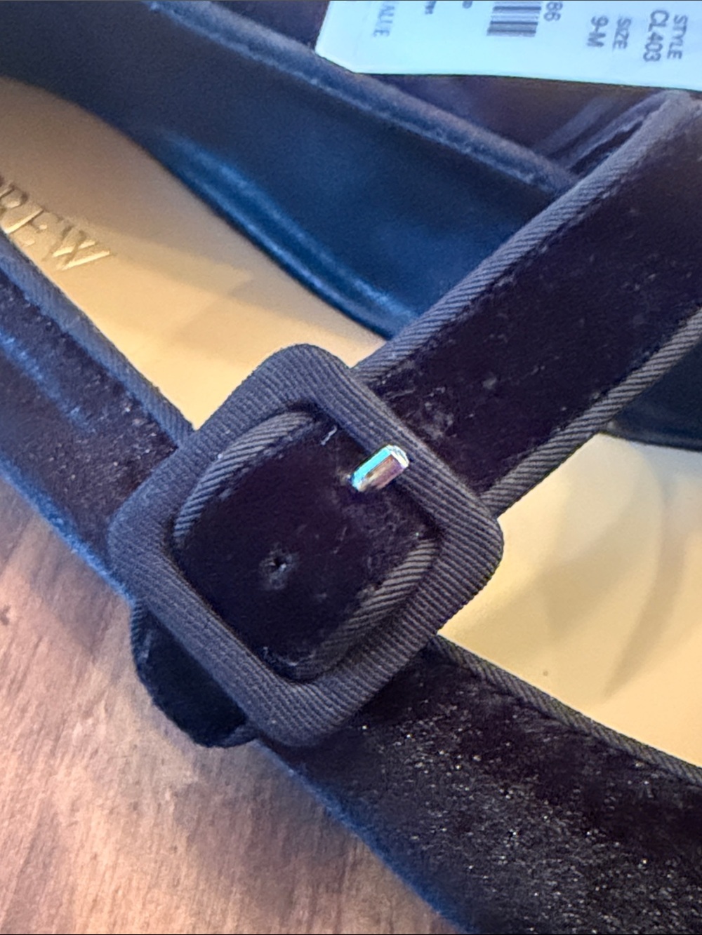J. Crew Black Velvet Mary Jane Flats with Buckle 9 - Picture 4 of 7